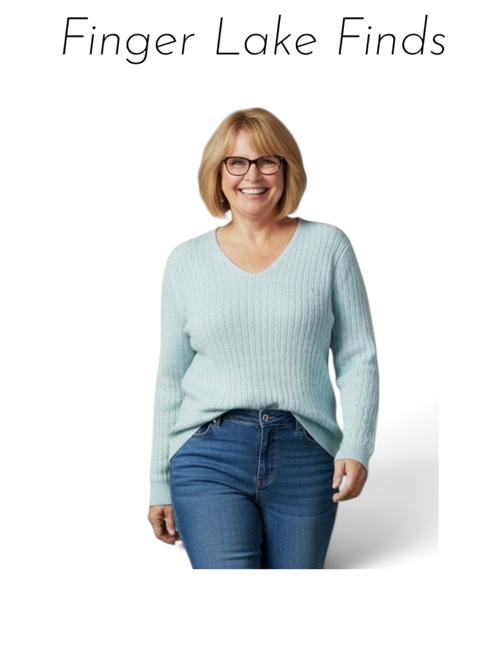 Talbots Minty Blue Cotton Pullover Sweater, 3X